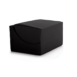 Autrement Talamo Italia Clever double pouf convertible en chaise longue en éco-cuir, couleur noire