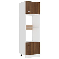 vidaXL Armoire à micro-ondes Chêne marron 60x57x207 cm