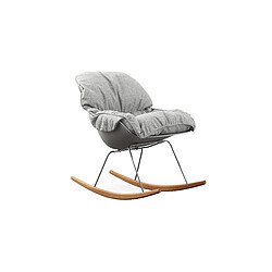 ICONIK INTERIOR Chaise à Bascule Rembourrée - Design Scandinave - Ruma Gris