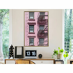 Paris Prix Affiche Murale Encadrée Pink Facade 40 x 60 cm Or