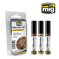 Mig Jimenez Ammo Peintures Oilbrusher Earth Colors Set