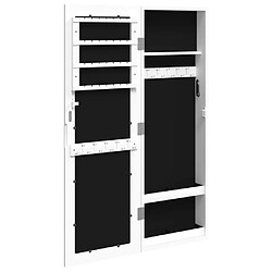 Acheter vidaXL Armoire à bijoux avec miroir murale blanc 30x8,5x90 cm