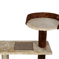 Avis Helloshop26 Arbre à chat 100 cm corde sisal bicolore griffoir grattoir jeux beige et marron 16_0000001