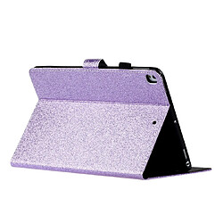 Wewoo Housse Étui Coque Pour iPad 10.2 / 10.5 Etui à rabat horizontal en cuir avec poudre de scintillement support et fente carte Violet pas cher