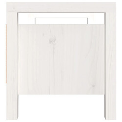 Acheter vidaXL Banc d'entrée Blanc 80x40x43 cm Bois de pin massif