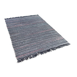 Beliani Tapis en coton gris 140 x 200 cm BESNI