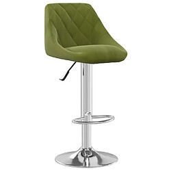 vidaXL Tabouret de bar Vert clair Velours