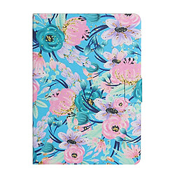 Etui en PU motif de fleurs impression élégant fleur rose pour votre Huawei MediaPad M5 lite 10