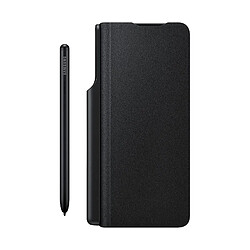 Custodia Leather Flip Cover Samsung EF-FF92PCBEGEE per Galaxy Z Fold 3 5G + S Pen Nero