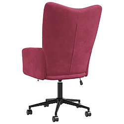 Acheter vidaXL Chaise de relaxation Rouge bordeaux Velours