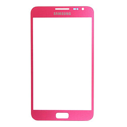 Vitre écran de façade rose + adhésif pour Samsung Galaxy Note N7000