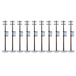 Acheter 10 Pièces Mini Poteau De Ligne électrique Pour Chemin De Fer Micro Paysage Accs 14.3cm