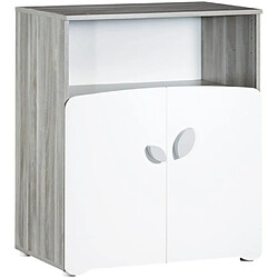 Acheter Baby Price Chambre bébé duo Leaf: lit 120x60, commode a langer - Babyprice - Blanc