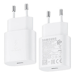 Chargeur Secteur USB-C 25W Power Delivery EP-TA800EWE Original Samsung Blanc