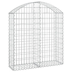 vidaXL Panier de gabions arqué 100x30x100/120 cm Fer galvanisé