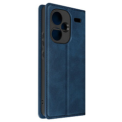 Avizar Étui pour Redmi Note 13 Pro Plus Portefeuille Support Vidéo Soft Cover Bleu Nuit