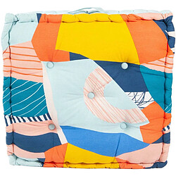 Jardindeco Coussin de sol en coton 60 x 60 x 12 cm Imprimé Papercut.