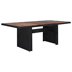 Ensemble salle à manger de jardin 9 pcs,Table et chaise à dîner d'extérieur Résine tressée Noir -MN26351