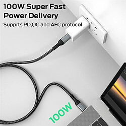 100W Pd 4.0 Chargeur Rapide Câble Usb-C Câbles De Charge À Aimant Rapide, Câble De Données Gris pas cher