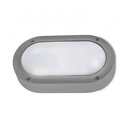 Leds C4 Applique E27 Basic, aluminium et polycarbonate, gris