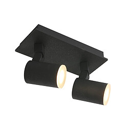 Lumière Double Spot Noir Mat IP44