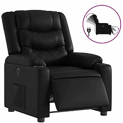 Maison Chic Fauteuil Relax pour salon, Fauteuil inclinable électrique Noir Similicuir -GKD43559