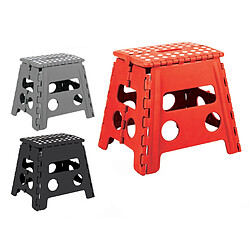 Tabouret marche pied pliable antiderapant 3 couleurs assorties noir/gris/rouge 36x30xh32cm+Urban Living