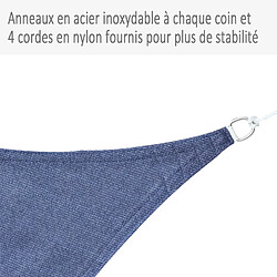 Acheter Outsunny Voile d'ombrage rectangulaire 6L x 4l m HDPE bleu