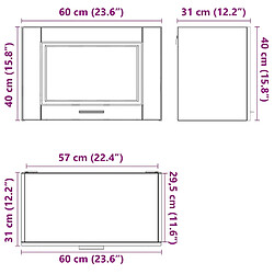 vidaXL Armoire murale de cuisine Porto chêne marron bois d'ingénierie pas cher