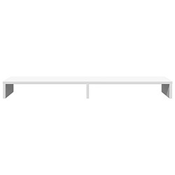 Avis vidaXL Support de moniteur blanc 100x27x10 cm bois d'ingénierie