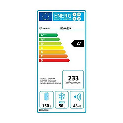 Acheter Réfrigérateur combiné 206L Froid Statique INDESIT 55cm A+, INDESNCAA55