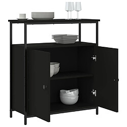 Avis vidaXL Buffet noir 70x30x80 cm bois d'ingénierie