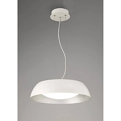 Luminaire Center Suspension Argenta Small 18W LED 3000K, 1800lm, blanc mat/argent/arylique blanc