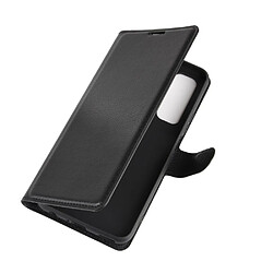 Etui en PU peau de litchi avec support noir pour votre Huawei P40 Lite 5G/Nova 7 SE