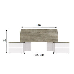 Avis Dansmamaison Tête de lit avec chevets Chêne et Blanc - HISI