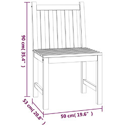 vidaXL Ensemble à manger de jardin 5pcs Bois de teck massif pas cher