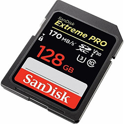 Avis SANDISK Carte mémoire flash Extreme Pro - 128 Go - Video Class V30 / UHS-I U3 / Class10 - SDXC UHS-I