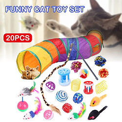 Universal Ensemble de 20 jouets pour chat souris à rouleaux chatons amusants exercices psycho-physiques puzzle jouets AC889 | Jouets