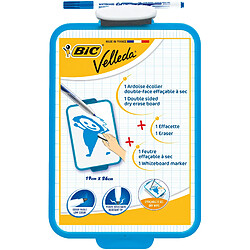 Bic Ardoise Velleda bleue - Double face - Effaçable à sec