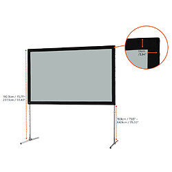 Avis Ecran de projection sur cadre celexon « Mobil Expert » 244 x 152 cm, projection par l'arrière