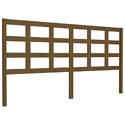 vidaXL Tête de lit Marron miel 185,5x4x100 cm Bois massif de pin