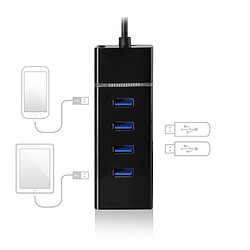 Avis Hub USB 4 Ports Ewent EW1137 USB 3.1 Noir