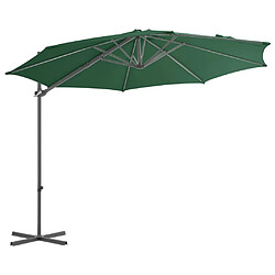 Maison Chic Parasol Jardin | Parasol en porte-à-faux avec mat en acier Vert 300 cm - GKD13812