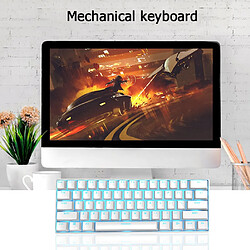 Avis Universal Clavier de jeu mécanique rétroéclairé Bluetooth sans fil pour ordinateurs portables et tablettes (blanc)