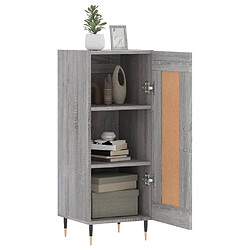 Avis vidaXL Buffet Sonoma gris 34,5x34x90 cm Bois d'ingénierie