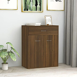 Maison Chic Buffet,Meuble de Rangement,commode pour salon,Cuisine Chêne marron 60x30x75 cm Bois d'ingénierie -MN11582