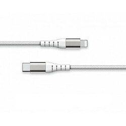 Force Power Câble Renforcé USB C/Lightning 1,2m 3A Blanc