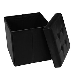 Pouf Alexandra House Living Noir Cuir Synthétique 45 x 45 x 45 cm Pliable