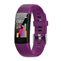 Wewoo Bracelet connecté Y10 0,96 pouces TFT écran couleur IP67 Étanche Smart Braceletrappel des appels de soutien / surveillance de la fréquence cardiaque / de la pression artérielle / du sommeil / Oxymètre violet