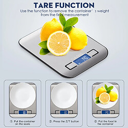 Avis Universal Tableaux numériques de cuisine alimentaire Affichage de mesure LCD 1G/0.1oz Balance alimentaire en acier inoxydable de précision Balance de cuisson Balance de cuisson(Argent)